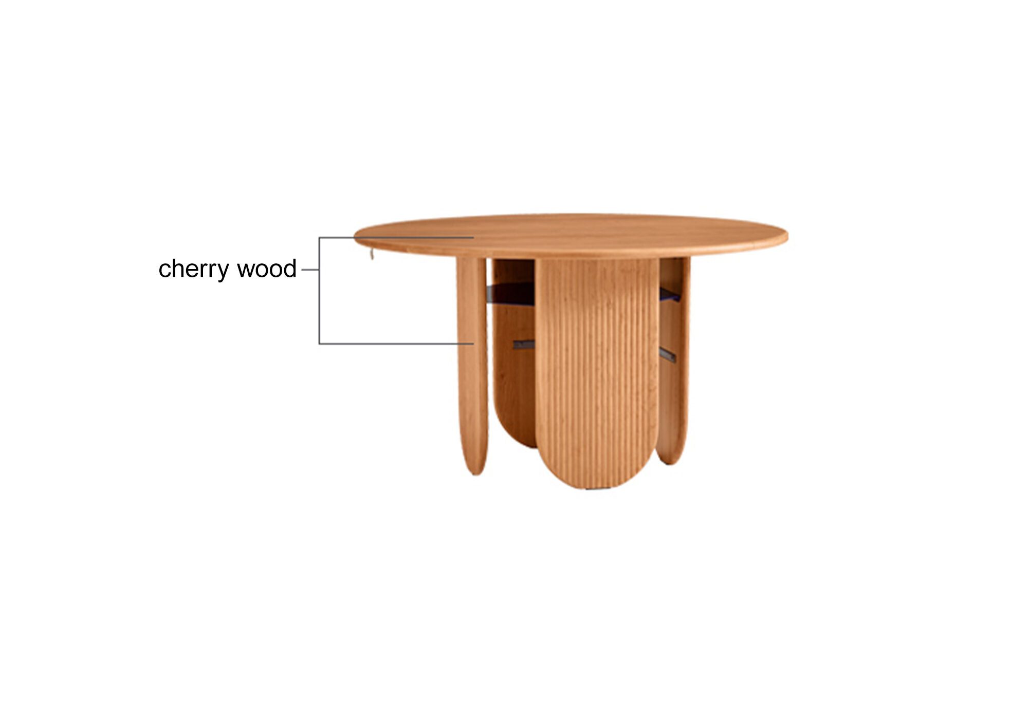 Afrodita Round Solid Cherry Wood Dining Table
