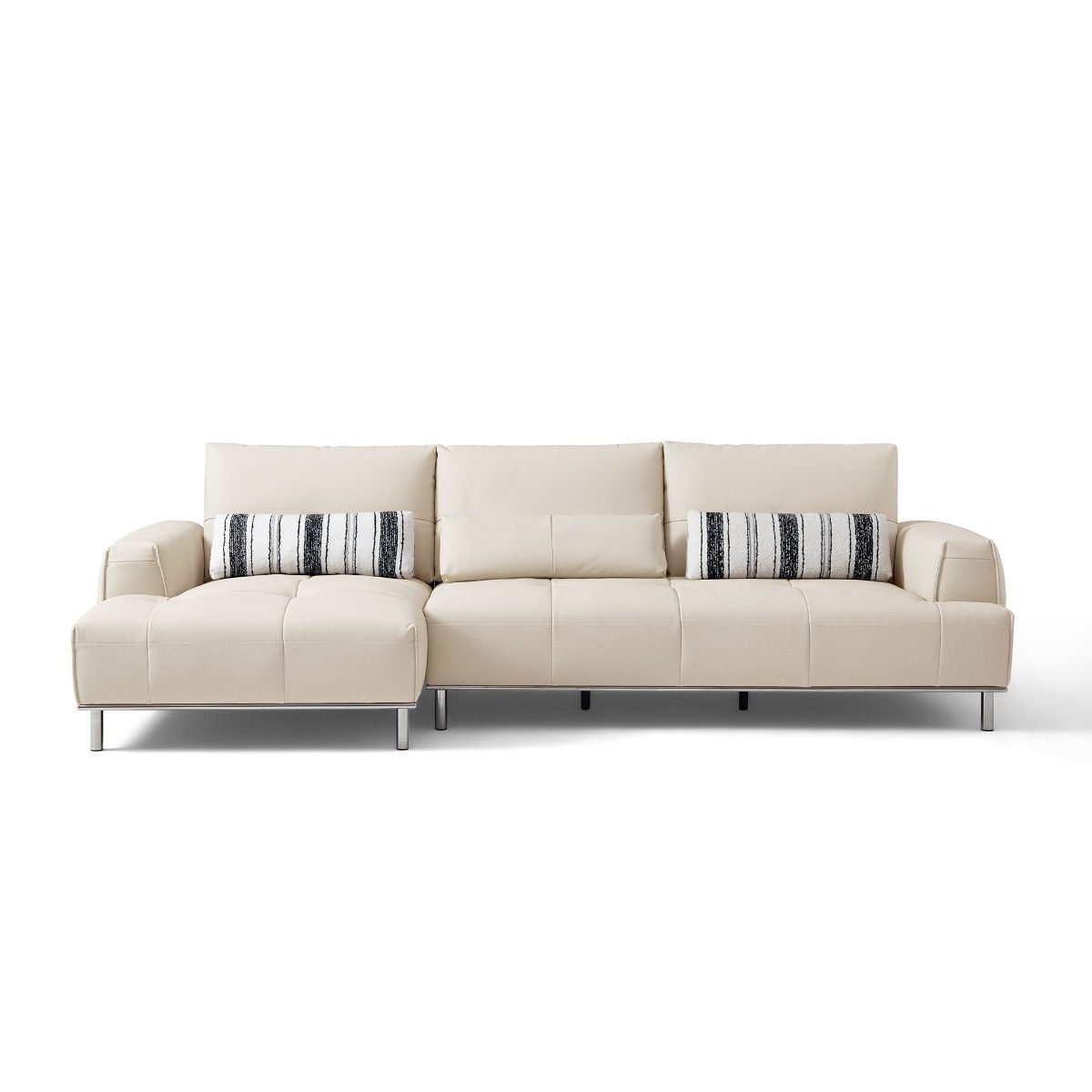 Scott 3-Seater Modular Sofa with Ottoman – Light Grey