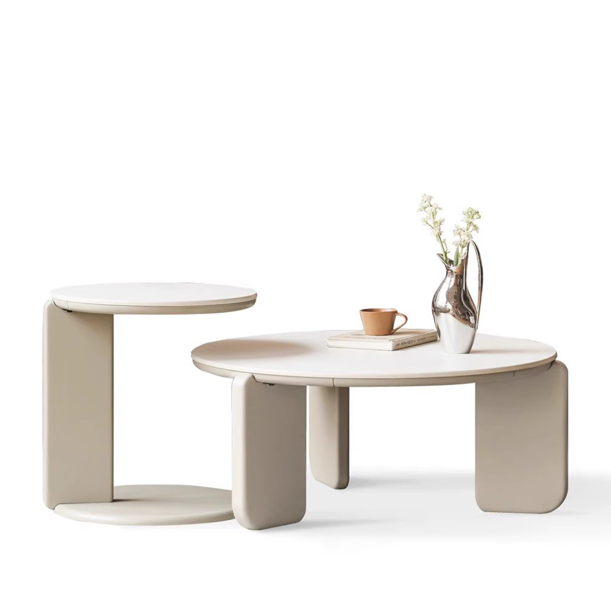 Pallavi Sintered Stone Nesting Coffee Table Set
